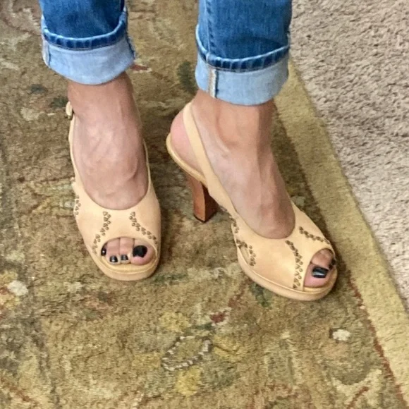 CalleenCordero Genuine Leather Studded Heels - Picture 6 of 11